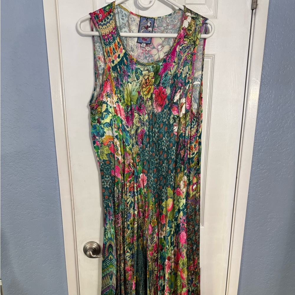 Johnny Was Floral Multicolor Boho Maxi Dress